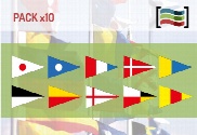  Pack 10 Banderas Numerales Naúticas